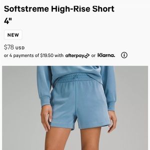LULULEMON NWT softstreme shorts
